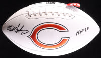 Mike Singletary Signed Bears Logo Football Inscribed "HOF 98" (Beckett)