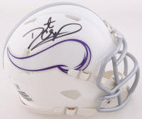 Daunte Culpepper Signed Vikings Speed Mini Helmet in personalized case with visor (JSA)