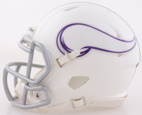 Daunte Culpepper Signed Vikings Speed Mini Helmet in personalized case with visor (JSA)
