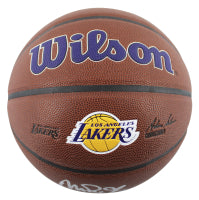 Magic Johnson Autographed Los Angeles Lakers Logo Basketball | Beckett Certified Signature | NBA Hall of Famer